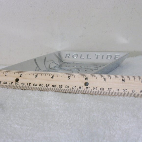 University of Alabama "Rolltide" Aluminum 9-inch Tray - Arthur Court Designs - Picture 6 of 6